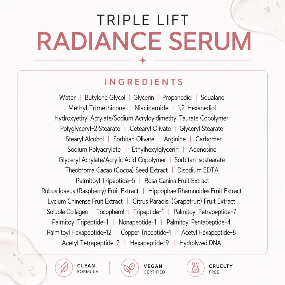 [VARUZA] Triple Lift Radiance Serum 50 ml - Vegan Collagen + Vegan PDRN + 11 Peptides