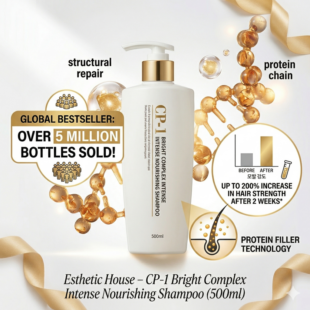 [Esthetic House ] CP-1 ESTETIC HOUSE CP-1 Sulfate-free intense nourishing shampoo for dry and damaged hair - 500 mlBright Complex Intense Nourishing Shampoo (500ml)